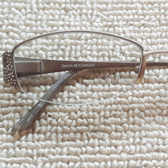 Dana Buchman Arcadia BR 53-17-138 Semi Rimless Eyeglasses Frames - Gold - Picture 11 of 15